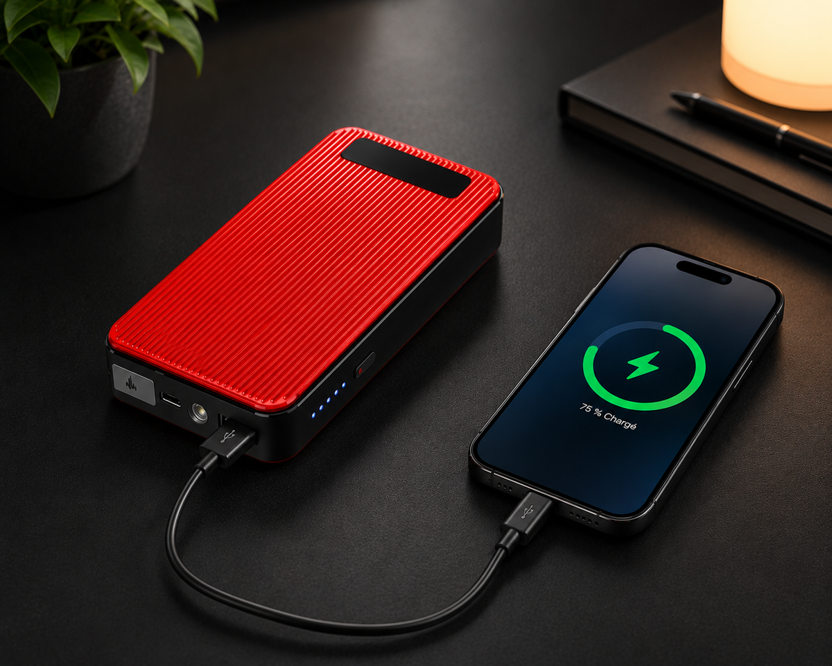Booster de Batterie Voiture 2000A | Démarreur d’Urgence 12V